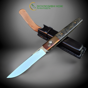 ВЫКИДНОЙ СКЛАДНИЧОК складной нож ручной работы мастера ANDROSHCHUK KNIVES, сталь CPM® S125V™ 65 HRC